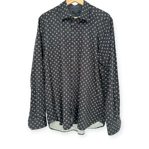 Ted Baker Men’s Ardea Pen Dot Geo Print Regular Fit Shirt 100% Cotton Size 5 XL